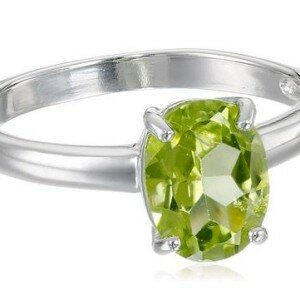 Peridot Sterling Silver Ring - August birthstone